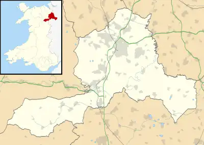 Brymbo is located in Wrexham