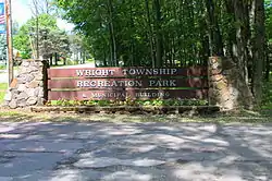 Sign at the Wright Township Recreation Park