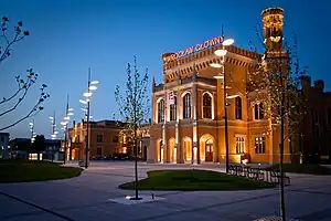 Wrocław Główny at night