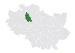 Location of Maślice within Wrocław