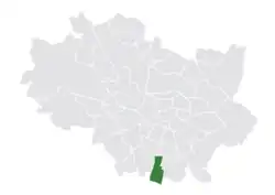 Location of Ołtaszyn within Wrocław