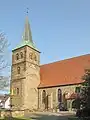 Wulfen, church: Pfarrkirche Sankt Matthäus und Marienbrunnen