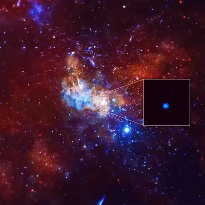 Detection of an unusually bright X-ray flare from Sagittarius A*, a supermassive black hole in the center of the Milky Way galaxy.