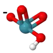 Ball-and-stick model of the component ions