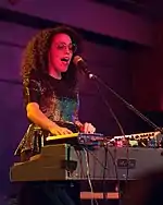 Xenia Rubinos performing at The Haunt in Ithaca, NY, 2017