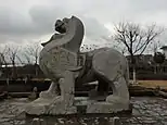 A bixie (winged lion); tomb of Xiao Hui