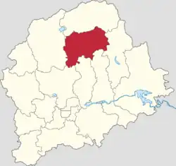 Location of Xiong'erzhai Township in Pinggu District