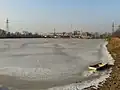 An artificial lake in winter, near the Dagu Paishui River,