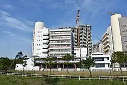 A large football pitch can be found in the rear side of YMCA of Hong Kong Christian College