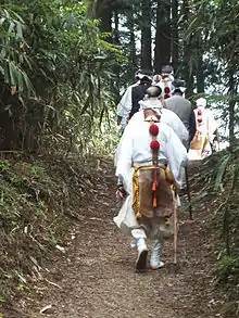 Yamabushi on the Ōmine Okugakemichi near Yoshino (Japan)