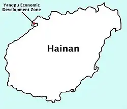 Location in Hainan