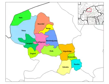 Koumbri Department location in the province