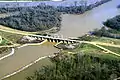 One of many control structures constructed to control flooding and the flow of water in the Yazoo River basin