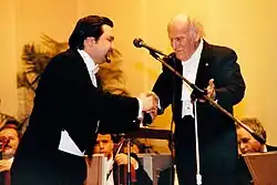 Yehudi Menuhin and Béla Mavrák (left)