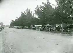 Better Farming Train - road vehicles in Main Street, Yinnar