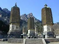 Group of pagodas at Silver Mountain