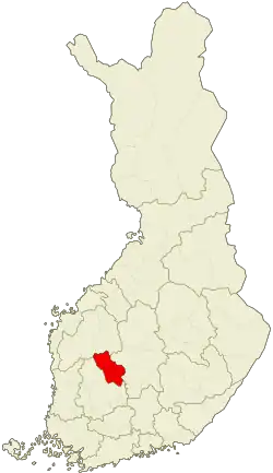 Location of Upper Pirkanmaa