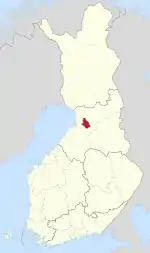 Location of Ylikiiminki in Finland