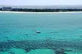 Yonaha Maehama Beach view from Kurima Island in Miyakojima, Okinawa Prefecture, Japan.