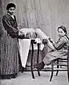 Young Gozitan lacemakers, 1910s