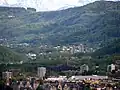 Leimbach (Zürich), lower Sihltal and Albis hills, as seen from Käferberg