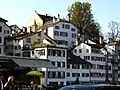 Altstadt (parts of: Schipfe) and Lindenhof hill in Zürich, Switzerland