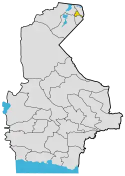 Location of Zabol County in Sistan and Baluchestan province