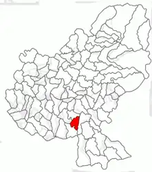 Location in Mureș County