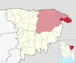 Location of Zakiganj