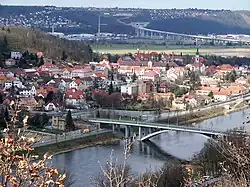 Zbraslav from the right bank of the Vltava