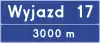 E-20 "motorway junction sign"(Distance to motorway junction)