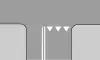 P-13 "line of conditional stopping, made of triangles"(Yield line)