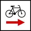 R-1b "change in direction of local bicycle route"