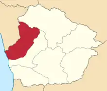 Location in the Kutaisi Governorate