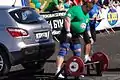 During the Strongman Champions League Ireland contest in Limerick, Ireland, 2010.