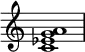 
{
    \override Score.TimeSignature #'stencil = ##f
    \relative c' {
        \time 4/4
        <c es g a>1
    }
}
