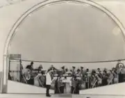 The Red Hill Band at the New Goshenhoppen band shell in the 1970s with director Vincent Bercher.