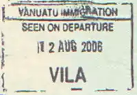 Exit stamp