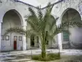 Inside the mosque courtyard