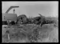 Train wreck in Rainy River District, Ontario, in the 1900s.