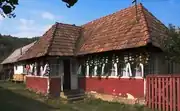 House with funeral wreaths