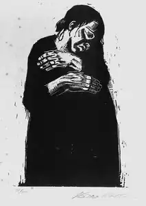 The Widow I (1922-23), woodcut from the Mario de Andrade Collection, at the Instituto de Estudos Brasileiros