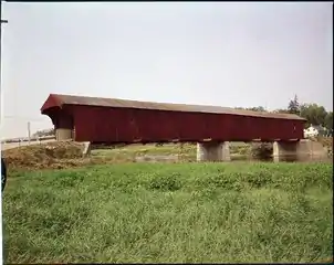 Covered bridge in West Montrose, 1960