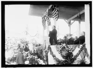 President Taft speaking at the unveiling