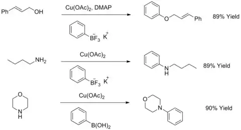 Modified Ullmann biaryl ether and biaryl amine synthesis