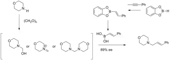 Petasis boronic acid-Mannich reaction