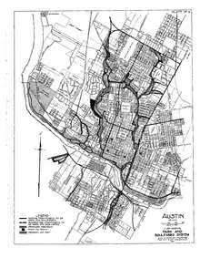 Austin map with existing and proposed parks