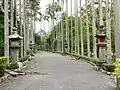 行忠堂內淡水神社石燈籠群