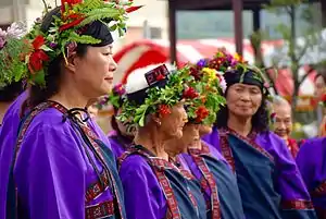  高雄小林村大武壠族人於夜祭當天著傳統服裝情形