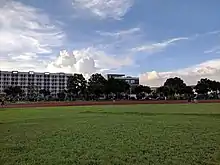 广东第二师范学院(花都校区)操场西北角一景